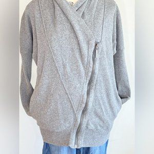 Monk & Lou diagonal zip sweater, size medium (0120)